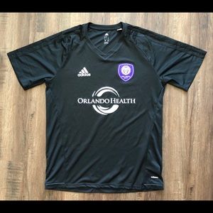 Orlando City Adidas Soccer Jersey Mens L Black MLS